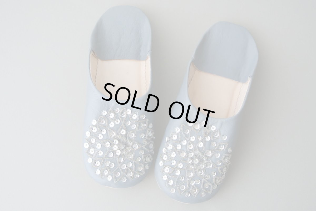 画像2: バブーシュ・スパンコール （グレー）24〜25センチ メール便可・ラッピング無料 (2)