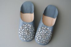 画像2: バブーシュ・スパンコール （グレー）24〜25センチ メール便・ラッピング無料 (2)