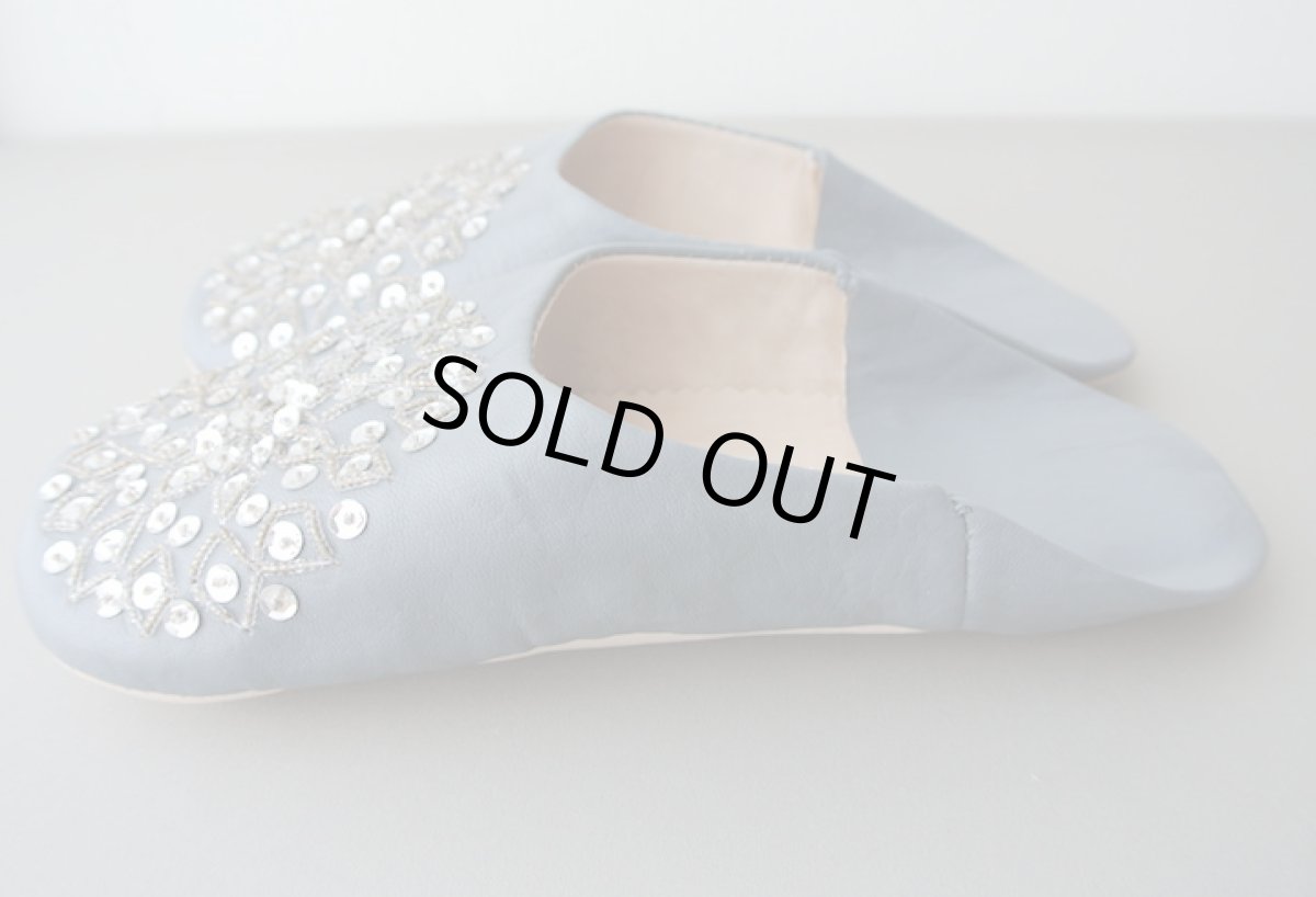 画像4: バブーシュ・スパンコール （グレー）24〜25センチ メール便可・ラッピング無料 (4)