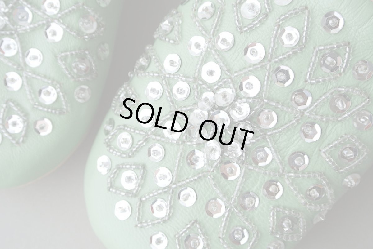 画像3: バブーシュ・スパンコール（淡いグリーン ）24〜25センチ　メール便可・ラッピング無料 (3)