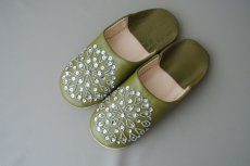 画像2: バブーシュ・スパンコール （カーキ）24〜25センチ メール便可・ラッピング無料 (2)