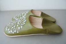 画像4: バブーシュ・スパンコール （カーキ）24〜25センチ メール便可・ラッピング無料 (4)