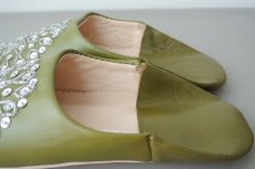 画像5: バブーシュ・スパンコール （カーキ）24〜25センチ メール便可・ラッピング無料 (5)