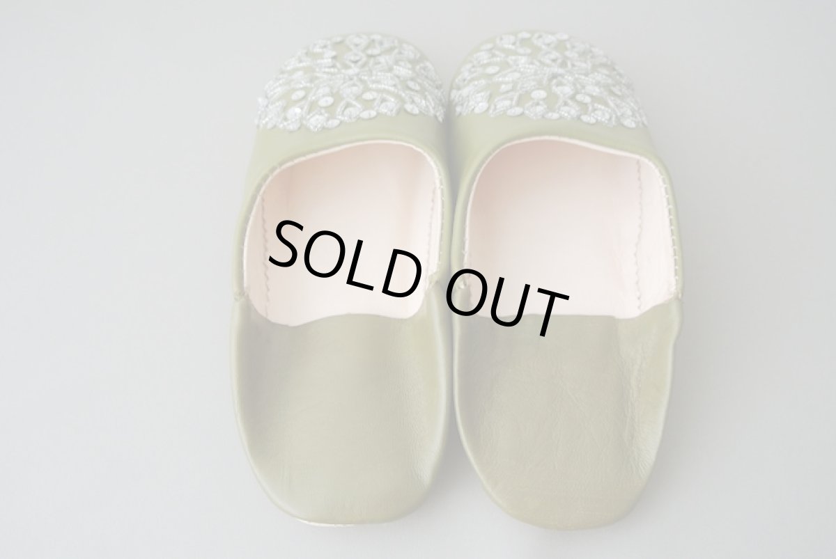 画像6: バブーシュ・スパンコール （カーキ）24〜25センチ メール便可・ラッピング無料 (6)