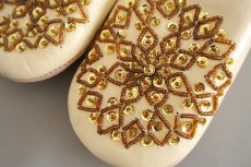 画像3: バブーシュ・スパンコール（アイボリー× ゴールド）24〜25センチ メール便可・ラッピング無料 (3)