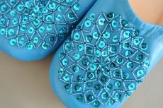 画像3: バブーシュ・スパンコール（ターコイズブルー）24〜25センチ　メール便可・ラッピング無料 (3)