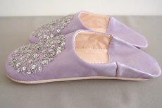 画像4: バブーシュ・スパンコール （薄紫）24〜25センチ メール便可・ラッピング無料 (4)