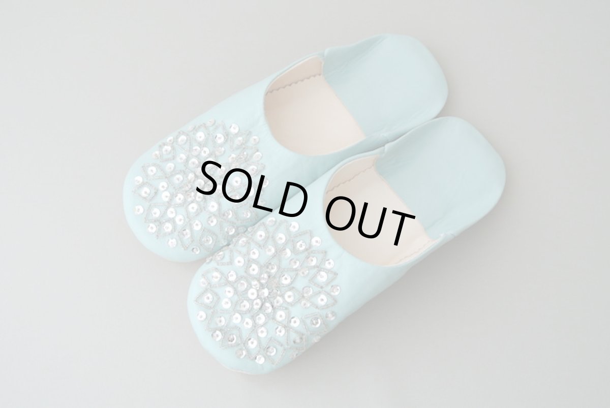 画像2: バブーシュ・スパンコール （ライトブルー）メール便可・ラッピング無料 (2)