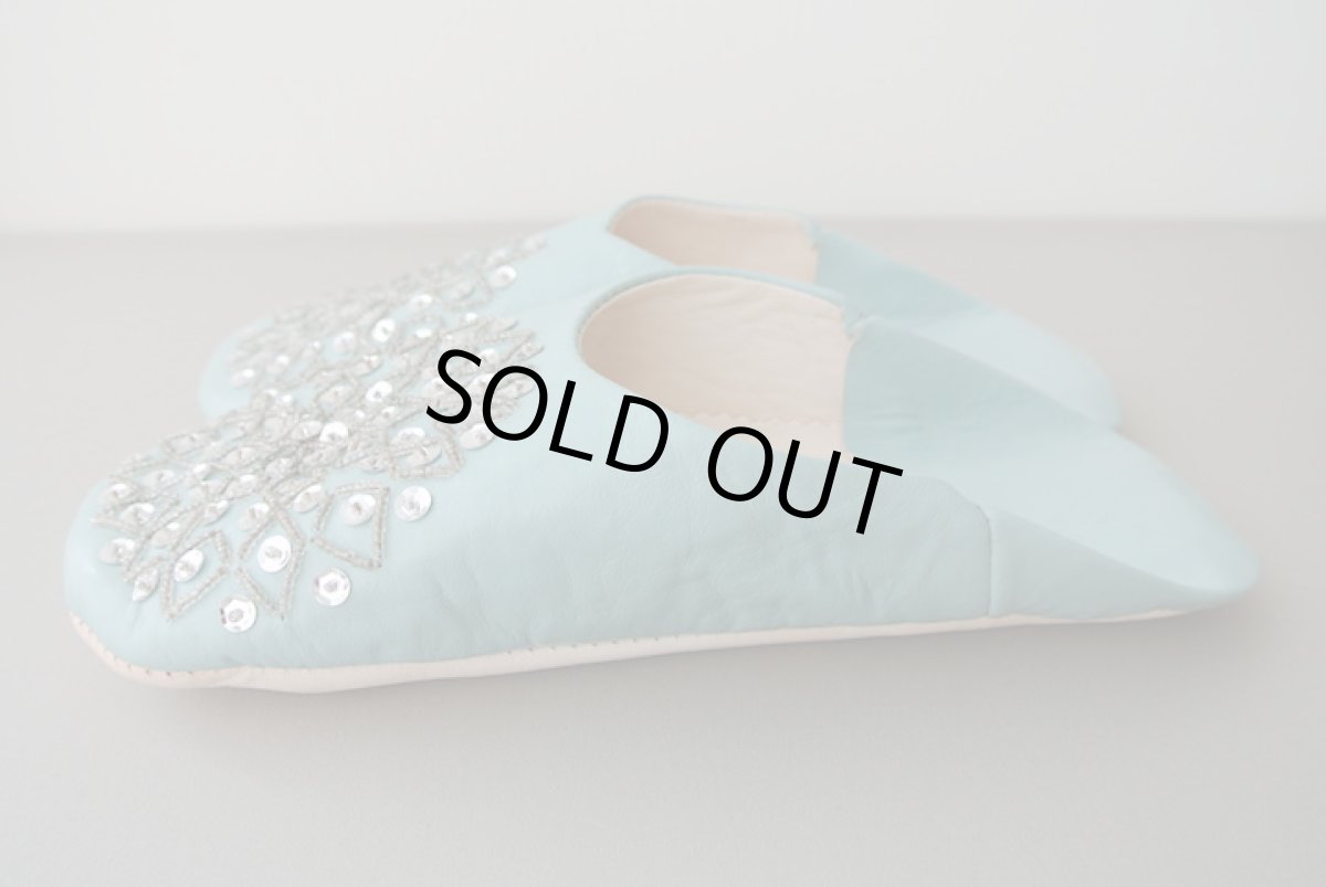 画像4: バブーシュ・スパンコール （ライトブルー）メール便可・ラッピング無料 (4)