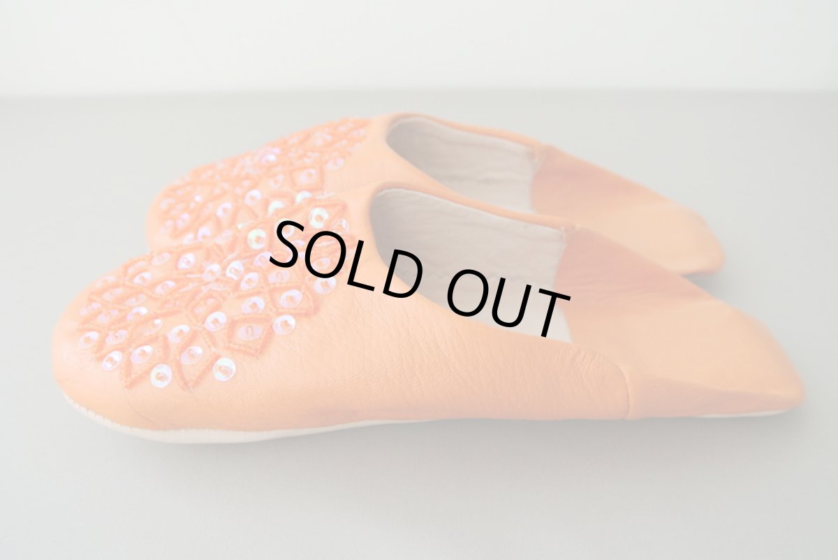 画像4: バブーシュ・スパンコール （オレンジ）24〜25センチ　メール便可・ラッピング無料 (4)