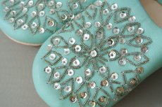 画像3: バブーシュ・スパンコール （ブルーグリーン）24〜25センチ メール便・ラッピング無料 (3)