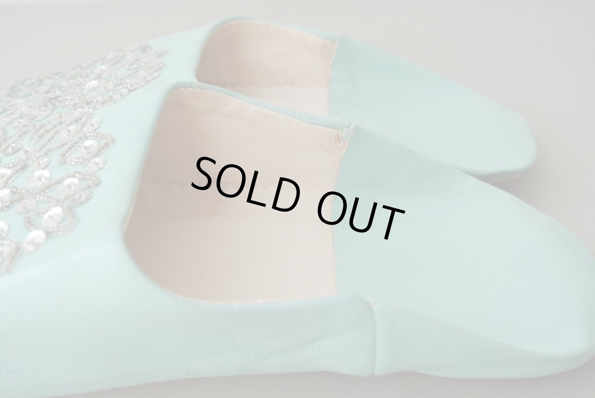 画像5: バブーシュ・スパンコール （ブルーグリーン）24〜25センチ メール便可・ラッピング無料 (5)