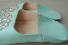 画像5: バブーシュ・スパンコール （ブルーグリーン）24〜25センチ メール便・ラッピング無料 (5)