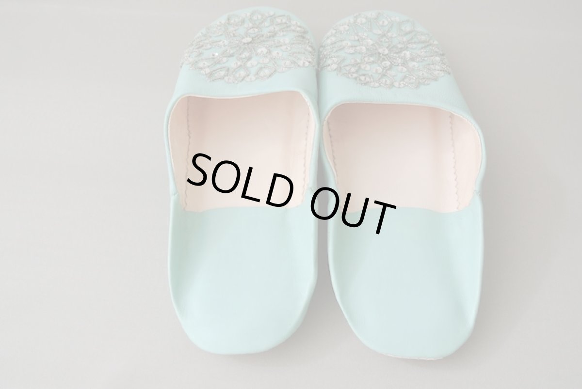 画像6: バブーシュ・スパンコール （ブルーグリーン）24〜25センチ メール便可・ラッピング無料 (6)