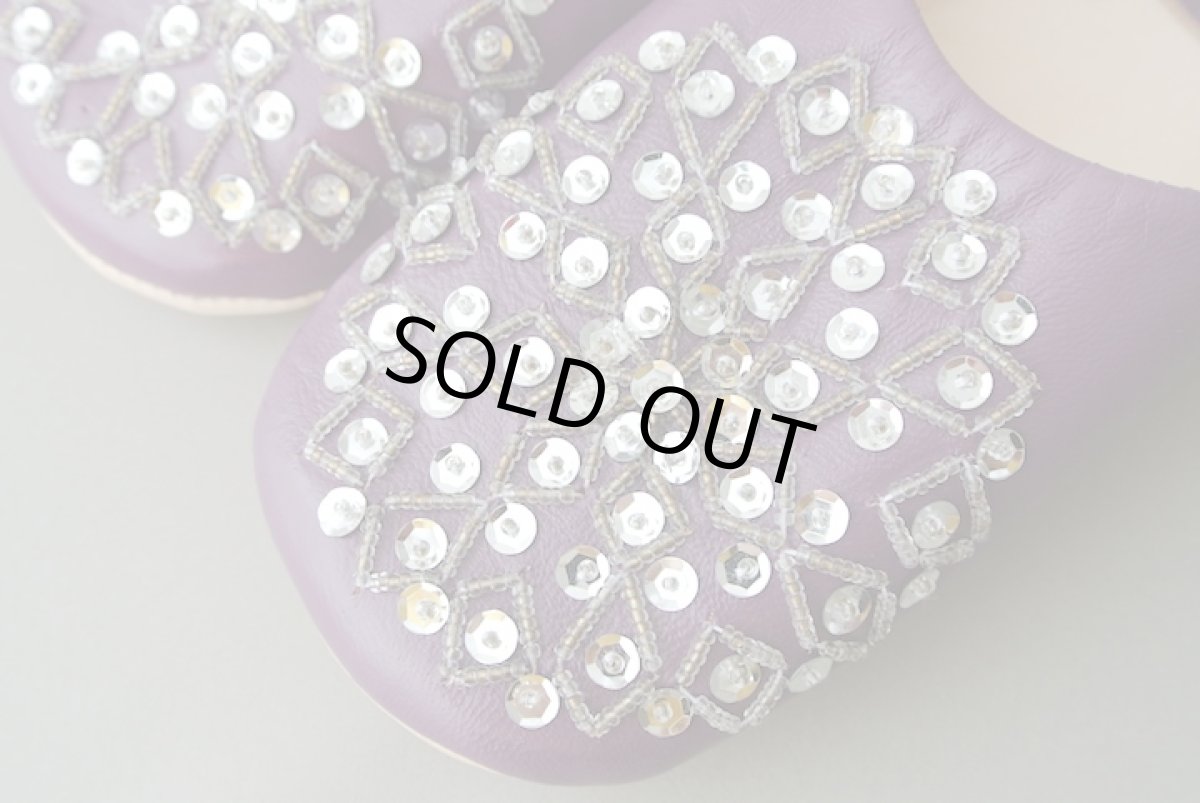 画像3: バブーシュ・スパンコール （古代紫）24〜25センチ メール便可・ラッピング無料 (3)