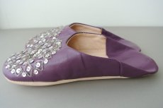 画像4: バブーシュ・スパンコール （古代紫）24〜25センチ メール便可・ラッピング無料 (4)