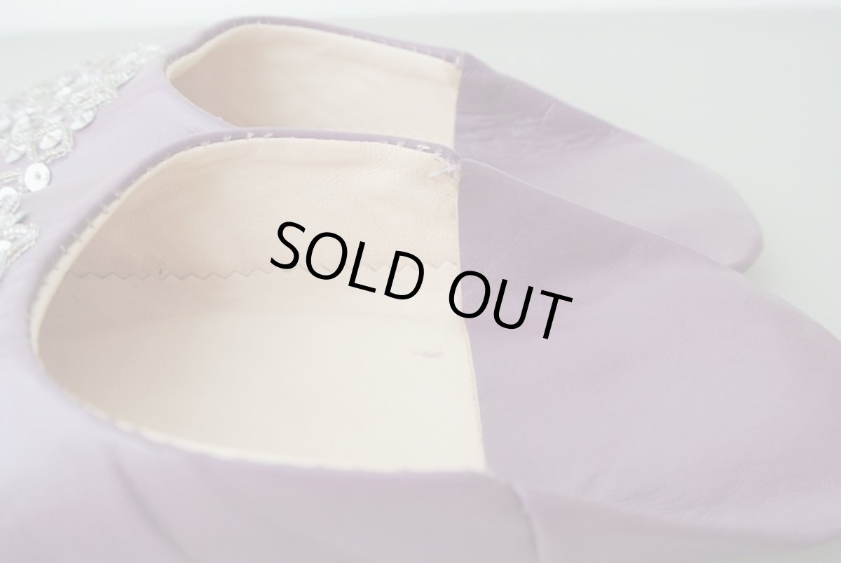 画像5: バブーシュ・スパンコール （古代紫）24〜25センチ メール便可・ラッピング無料 (5)