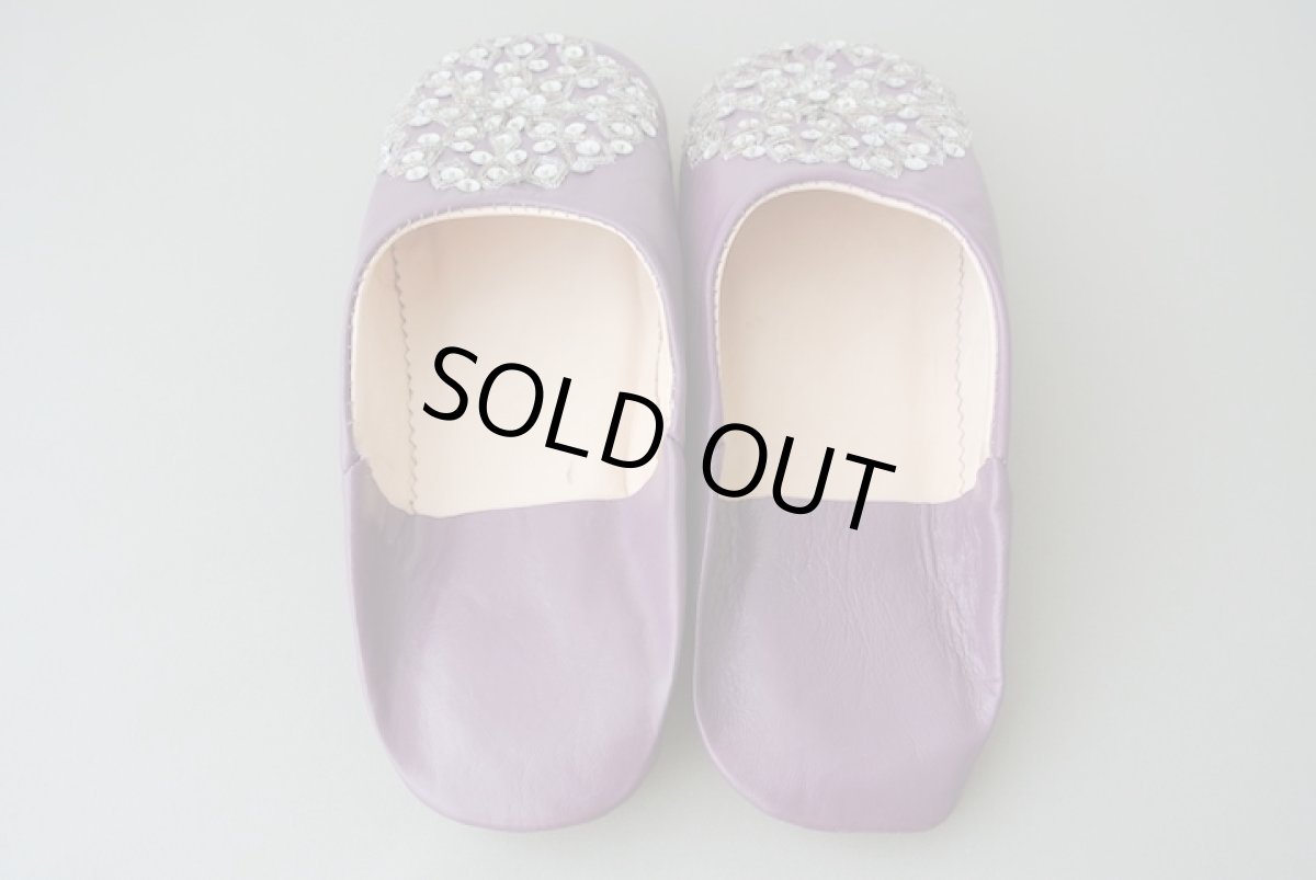 画像6: バブーシュ・スパンコール （古代紫）24〜25センチ メール便可・ラッピング無料 (6)