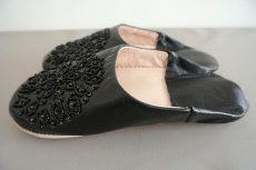 画像4: バブーシュ・スパンコール （ブラック）22〜23センチ  (4)