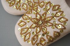 画像3: バブーシュ・スパンコール（ ヌメ革×ゴールド）24〜25センチ メール便可・ラッピング無料 (3)