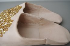 画像5: バブーシュ・スパンコール（ ヌメ革×ゴールド）24〜25センチ メール便可・ラッピング無料 (5)