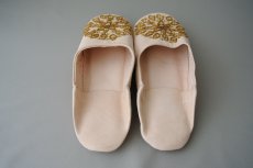 画像6: バブーシュ・スパンコール（ ヌメ革×ゴールド）24〜25センチ メール便可・ラッピング無料 (6)