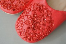 画像3: バブーシュ・スパンコール（レッド）24〜25センチ メール便可・ラッピング無料 (3)