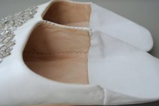 画像5: バブーシュ・スパンコール （ 白×シルバー）23〜24センチ メール便・ラッピング無料 (5)