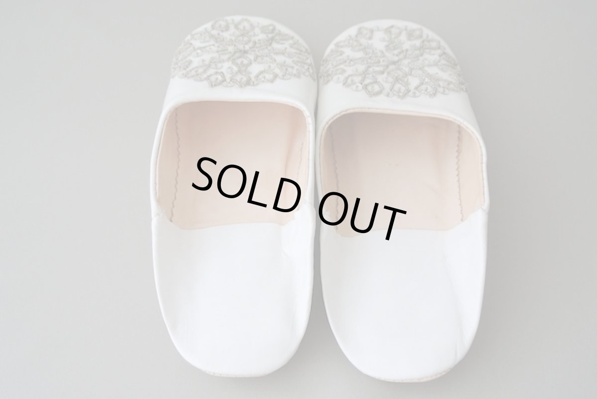 画像6: バブーシュ・スパンコール （ 白×シルバー）23〜24センチ メール便可・ラッピング無料 (6)