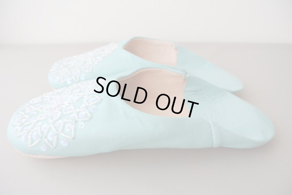 画像4: バブーシュ・スパンコール（ブルーグリーン）メール便可・ラッピング無料 (4)