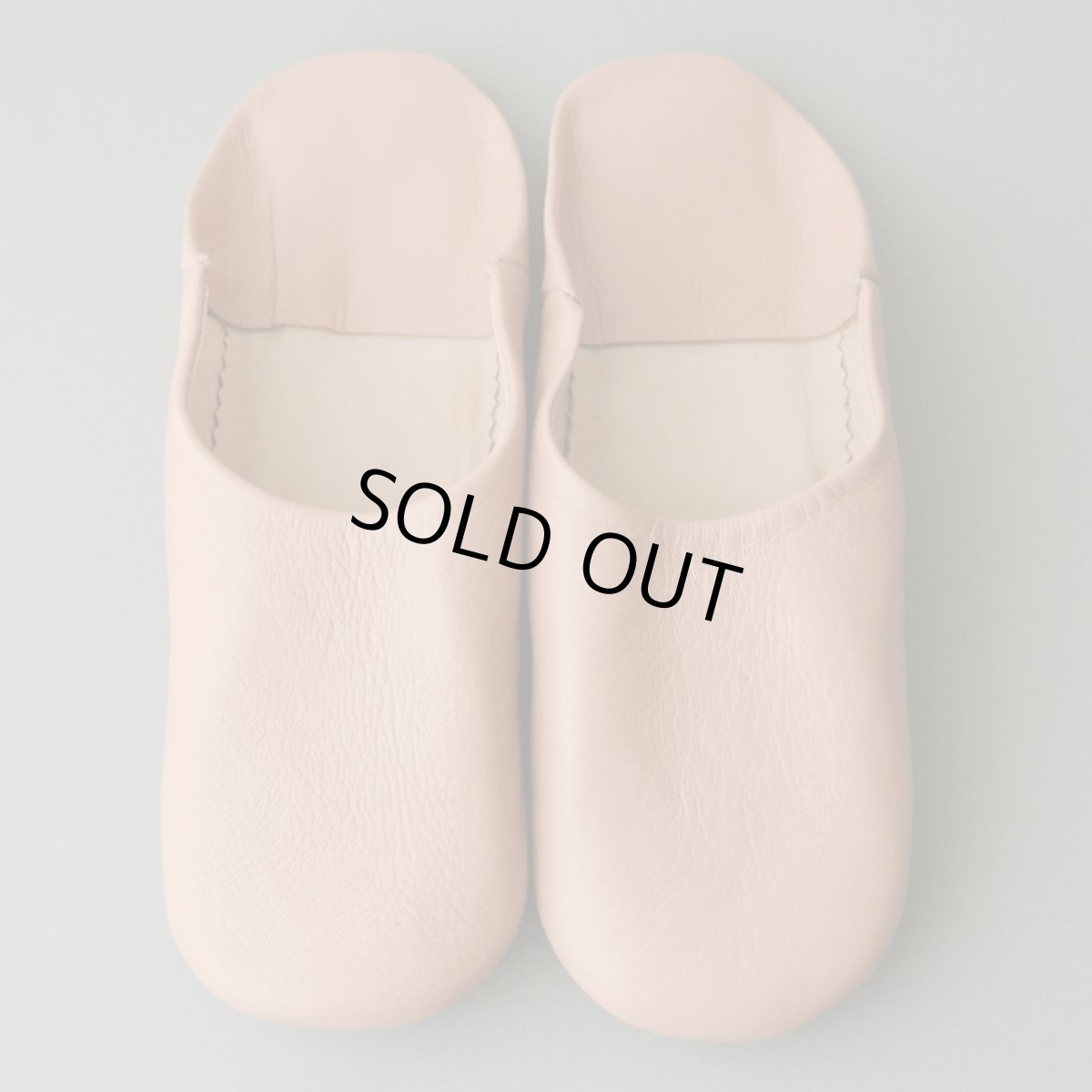 画像1: バブーシュ｜無地・レディース（ベージュ）【ワケあり】24〜25センチ ラッピング無料・メール便可 (1)