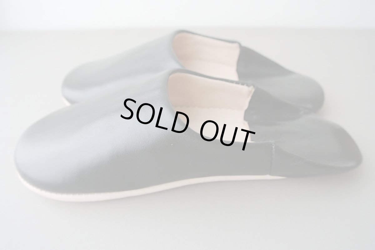 画像4: バブーシュ｜無地・レディース（ブラック）【ワケあり】24〜25cm ラッピング無料・メール便可 (4)