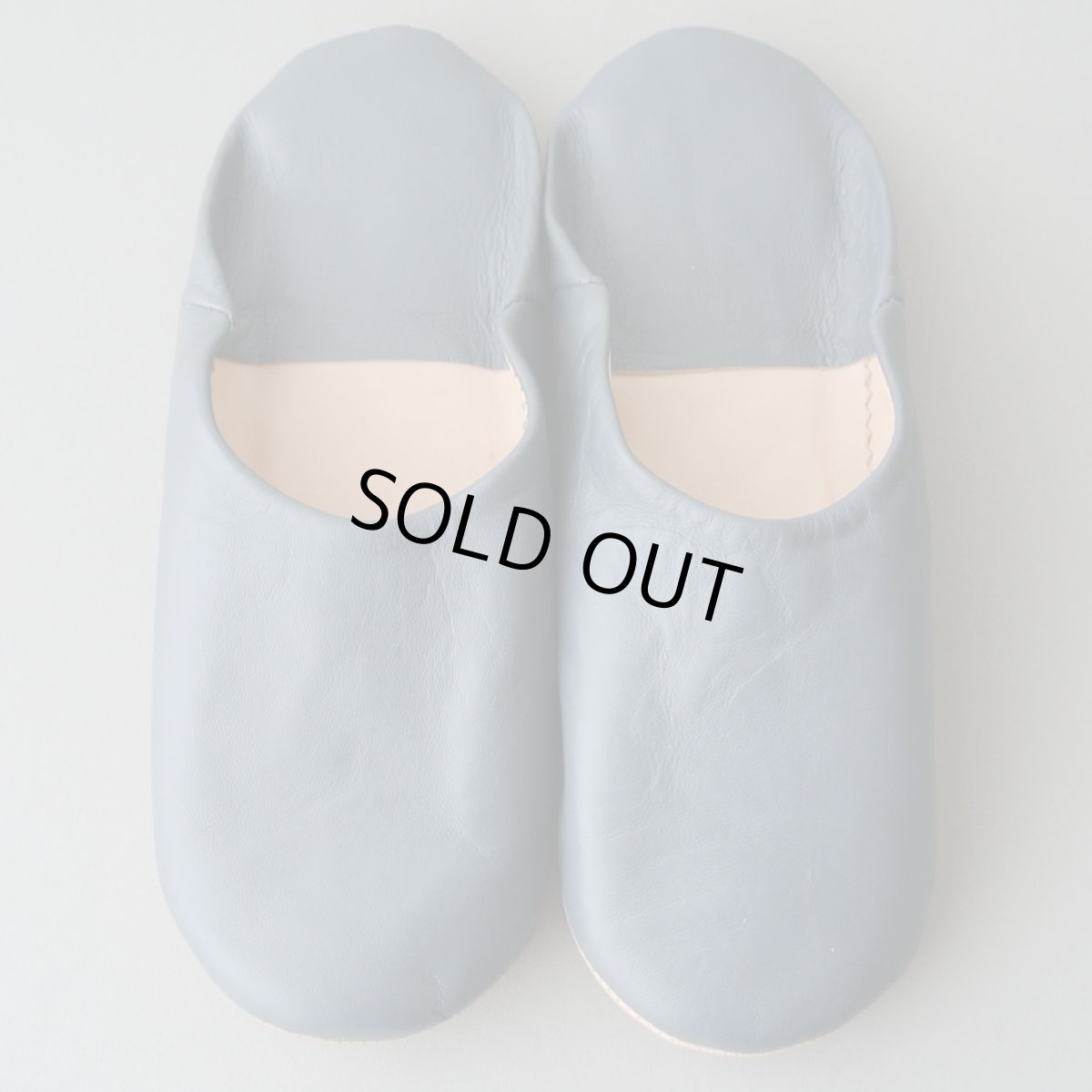 画像1: バブーシュ｜無地・レディース（グレー）24〜25cm【ワケあり】ラッピング無料・メール便可 (1)