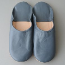 画像1: バブーシュ｜無地・レディース（グレー）24〜25cm【ワケあり】ラッピング無料・メール便可 (1)