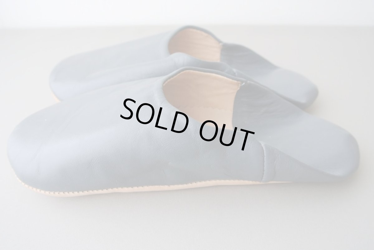 画像4: バブーシュ｜無地・レディース（グレー）24〜25cm【ワケあり】ラッピング無料・メール便可 (4)