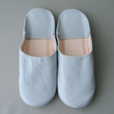 画像1: バブーシュ｜無地・レディース（ライトグレー）24〜25cm【ワケあり】ラッピング無料・メール便可 (1)