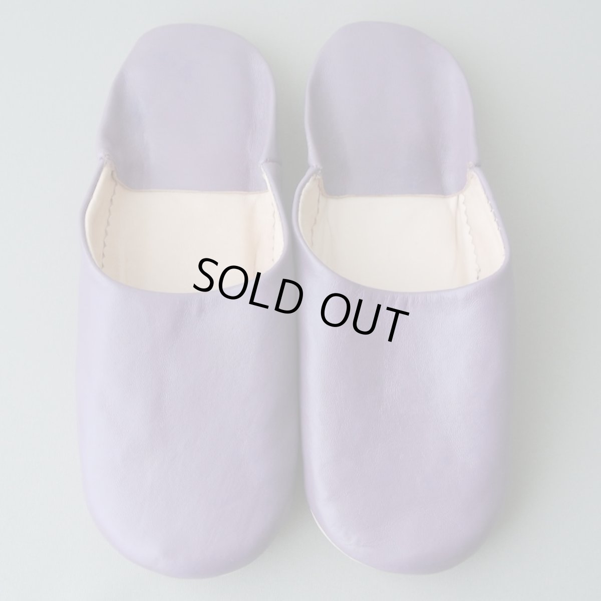 画像1: バブーシュ｜無地・レディース（紫）【ワケあり】24〜25センチ ラッピング無料・メール便可 (1)