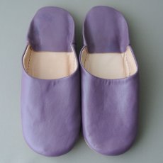 画像1: バブーシュ｜無地・レディース（紫）【ワケあり】24〜25センチ ラッピング無料・メール便可 (1)