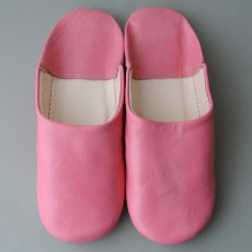 画像1: バブーシュ｜無地・レディース（ローズピンク）【ワケあり】24〜25センチ ラッピング無料・メール便可 (1)