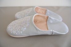 画像4: バブーシュ・スパンコール（ライトグレー×オーロラ）22〜25センチ　メール便可・ラッピング無料 (4)