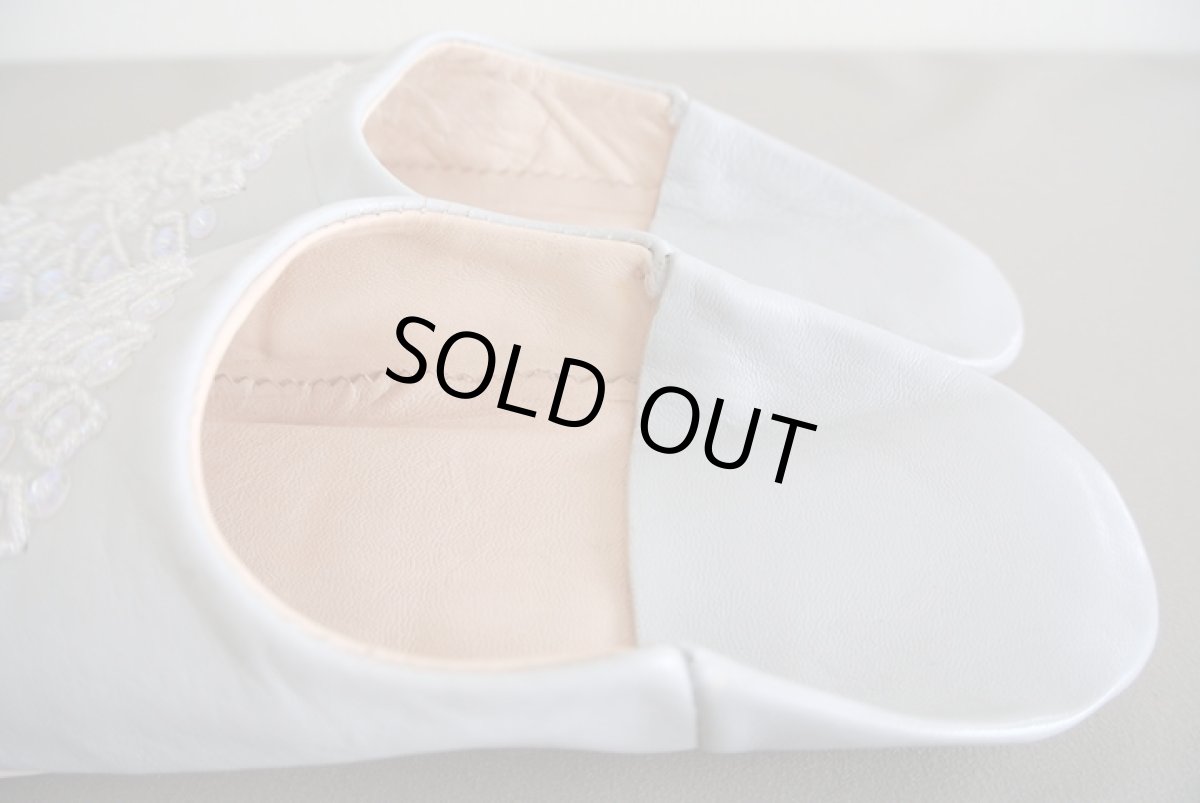 画像5: バブーシュ・スパンコール（ライトグレー×オーロラ）22〜25センチ　メール便可・ラッピング無料 (5)