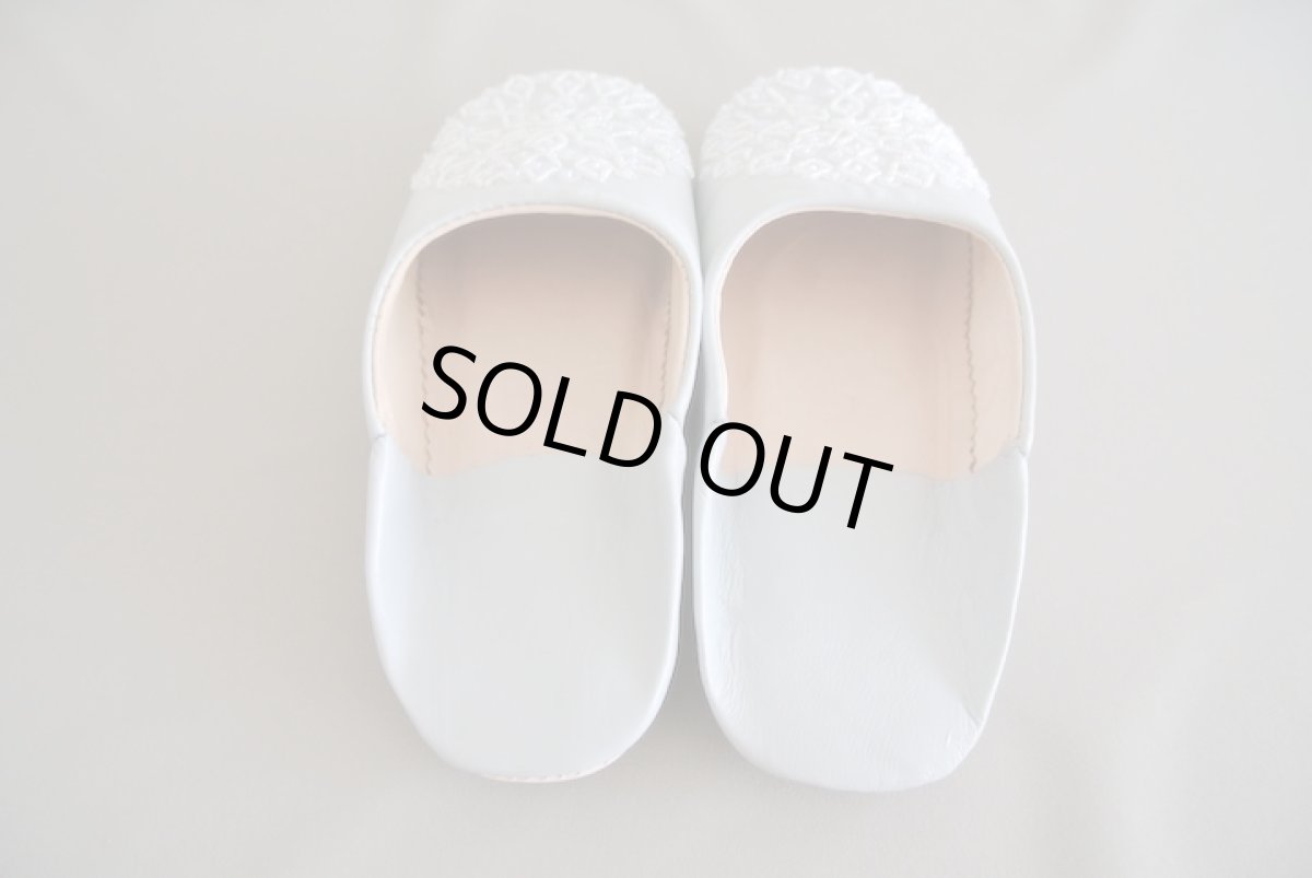 画像6: バブーシュ・スパンコール（ライトグレー×オーロラ）22〜25センチ　メール便可・ラッピング無料 (6)