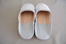 画像6: バブーシュ・スパンコール（ライトグレー×オーロラ）22〜25センチ　メール便可・ラッピング無料 (6)