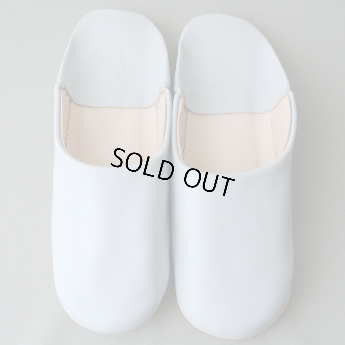 画像1: バブーシュ｜無地・メンズ（ライトグレー）【ワケあり】26〜27センチ ラッピング無料 (1)