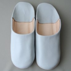 画像1: バブーシュ｜無地・メンズ（ライトグレー）【ワケあり】26〜27センチ ラッピング無料 (1)