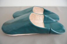 画像4: バブーシュ・無地 （グレイッシュグリーン）【レディース】24〜25センチ　ラッピング無料・メール便可 (4)