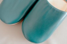 画像3: バブーシュ・無地 （グレイッシュグリーン）【メンズ】26〜27センチ　ラッピング無料 (3)