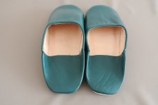 画像6: バブーシュ・無地 （グレイッシュグリーン）【メンズ】26〜27センチ　ラッピング無料 (6)