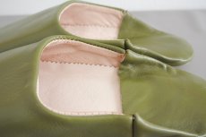 画像5: バブーシュ・無地 （オリーブグリーン）【メンズ】26〜27センチ　ラッピング無料 (5)