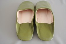 画像6: バブーシュ・無地 （オリーブグリーン）【メンズ】26〜27センチ　ラッピング無料 (6)